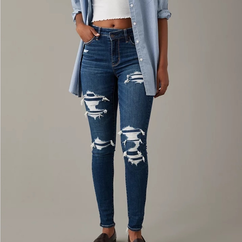 AE Next Level High-Waisted Patched Jegging 000 Short